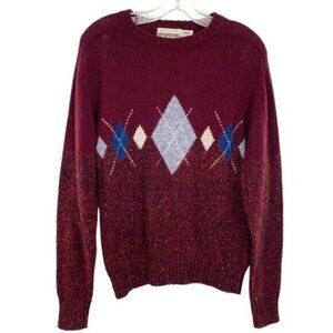 Vintage McGregor Wool Argyle Confetti Sweater Preppy Grandpacore